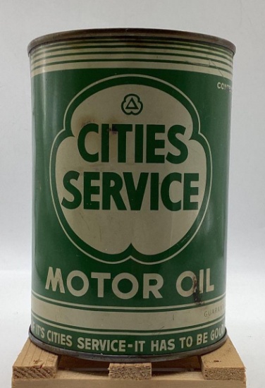 Cities Service Quart Oil Can w/ Clover