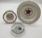 Three Texaco Tire Ashtrays