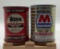 Veedol and Marathon Mini Oil Can Coin Banks