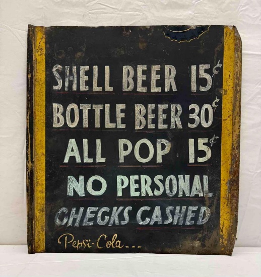 Beer and Pepsi Menu Board Sign