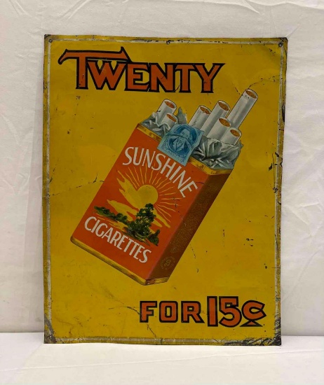 15 Cent Sunshine Cigarette Sign