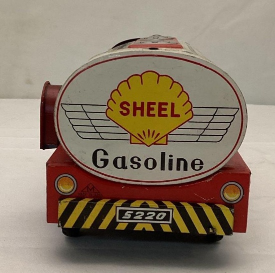 "Sheel" Aviation Gasoline Tin Litho Friction Toy