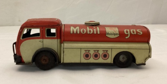 1950's Mobilgas "Cab Over" Japanese Friction Toy Tank Truck