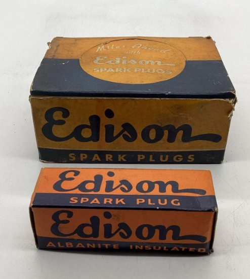 Edison Spark Plug and Boxes