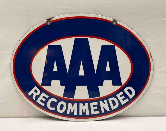 AAA Recommended Porcelain Sign