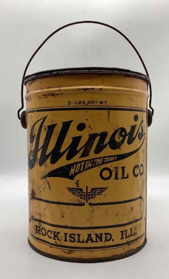 Illini Oil Company 5lb Pail Rock Island, IL