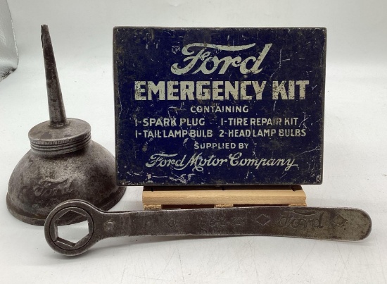 1920's Ford Emergency Kit, Wrench and Handy Oiler