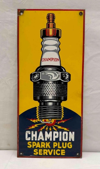Champion Spark Plug Service Porcelain Sign