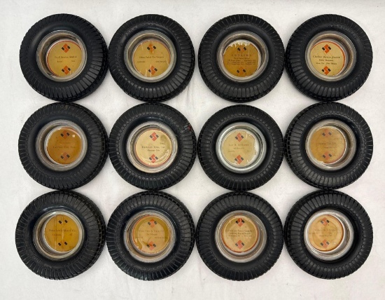 (12) Seiberling Tire Ashtrays
