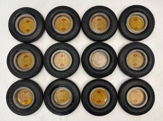 (12) Seiberling Tire Ashtrays