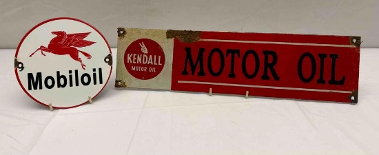 Mobiloil and Kendall Signs