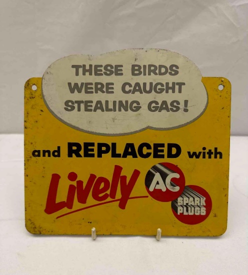 AC Delco Spark Plugs Bird Cage Sign