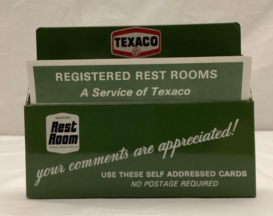 Texaco Restroom Postcard Comment Holder