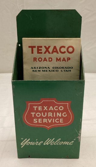 1940's Texaco Touring Service Map Holder w/ Map