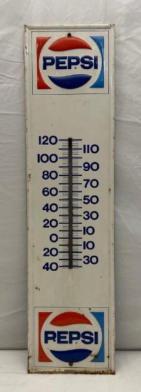 Pepsi-Cola Double Logo Embossed Thermometer