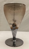 1930's Mission Orange of California Soda Fountian Syrup Dispenser w/ Pink Depression Glass