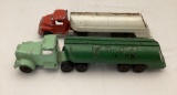 Two 1950's Tootsie Toy Tank Trucks (Phillips 66)