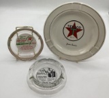 Three Texaco Tire Ashtrays