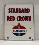 Standard Red Crown Porcelain Sign