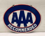 AAA Recommended Porcelain Sign