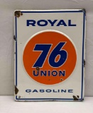 Union 76 Embossed Porcelain Gas Pump Sign