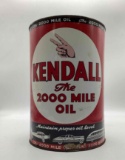 1940's Kendall Five Quart Oil Can w/ Great Graphics