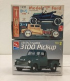 1925 Model T Bucket and 1950 Ford Truck Ertyl Model Kits NOS