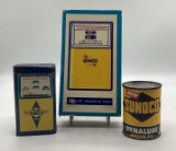 Sunoco Gas Pump Radio w/ Box and Two Coin Banks
