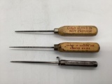 Three Vintage Ice Picks
