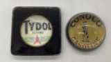Tydol and Conoco Minuteman Paperweights