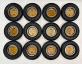 (12) Seiberling Tire Ashtrays