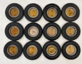 (12) Seiberling Tire Ashtrays