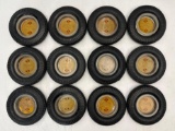 (12) Seiberling Tire Ashtrays