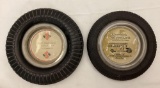 1920's Goodrich Tire Ashtray and Seiberling Tire Ashtray