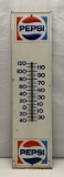 Pepsi-Cola Double Logo Embossed Thermometer