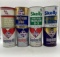 Eight Skelly Motor Oil Quart Cans