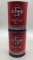Two Skelly Motor Oil Quart Cans