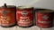 Three Skelly Five Gallon Oil Cans
