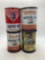 Four Skelly Oil Cans
