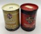 Skelly Tagolene and Supreme One Pound Grease Cans