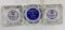 Three Skelly Glass Ashtrays