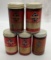 5 Skelly Oils Sample Jars