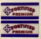 Two Skelly Fortified Premium Gas Pump Advertising Glass