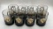 Eight Skelly Whiskey Glasses w/ Original Box