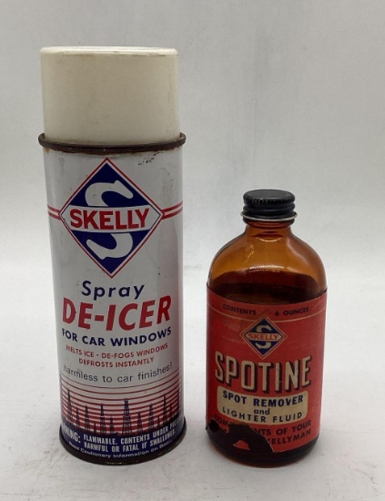 Skelly De-Icer Can and Spotine 1/2 Pint Jar