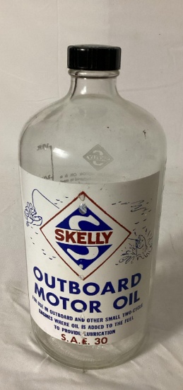 Skelly Outboard Quart Oil Jar w/ Lid