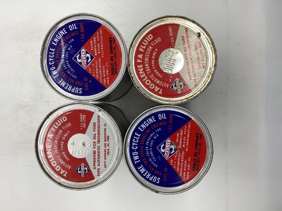 Four Skelly Supreme and Tagolene "Mystery" Quarts