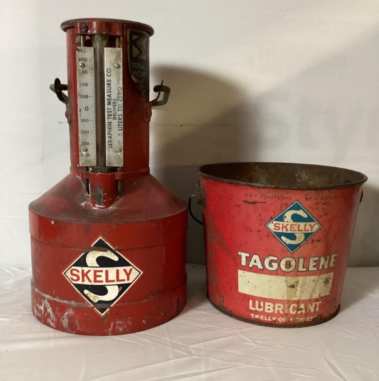 Skelly Test Can and 10lb Grease Can