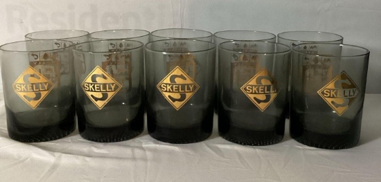 Ten Skelly Whiskey Glasses