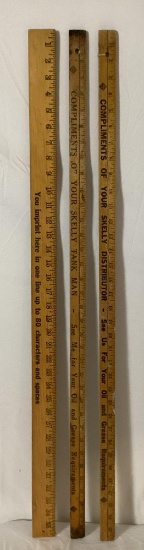 Two Skelly and Salesman Sample Yard Sticks